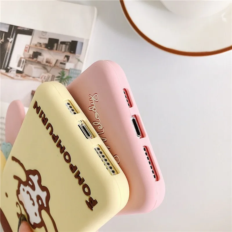 Силиконовый чехол Kawaii 3D для Iphone11 Iphone 13 Pro Max с изображением мелодии корицы собаки