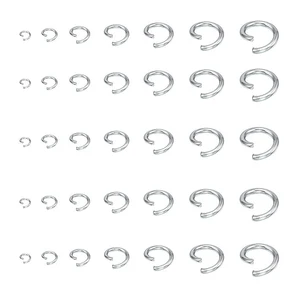 200pcs/Lot Stainless Steel Open Single Loops Jump Rings DIY Jewelry Findings & Split Ring for Jewelry Making Supplies Findings