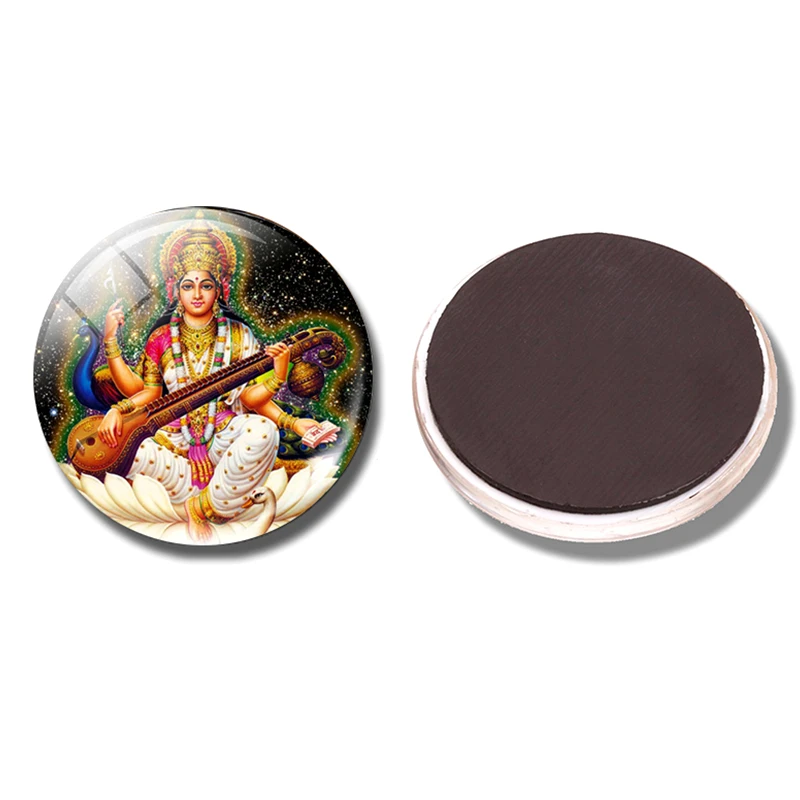As shown Магнит на холодильник Lakshmi, наклейка на холодильник Будда, декоративные магниты на холодильник Bodhisattva God Amuleto, художественный религиозный домашний декор - Цвет: As shown