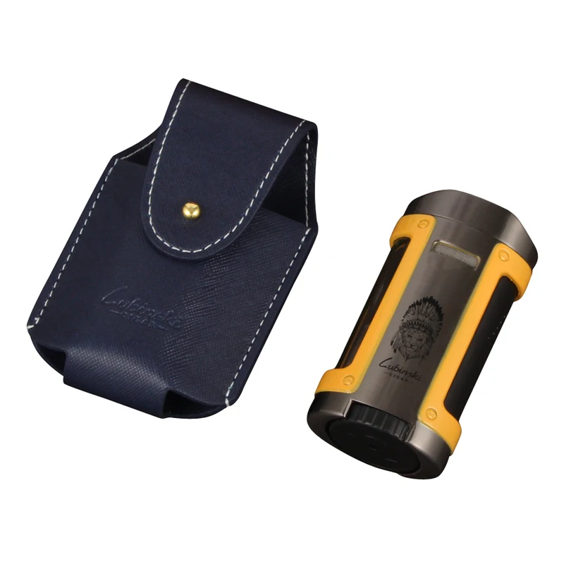 LUBINSKI зажигалка с защитой от ветра 4 бутановый факел газовая практичные