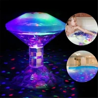 8 modes led diamond bathtub swimming pool shower light outdoor waterproof projection holiday party decor 3aaa battery power