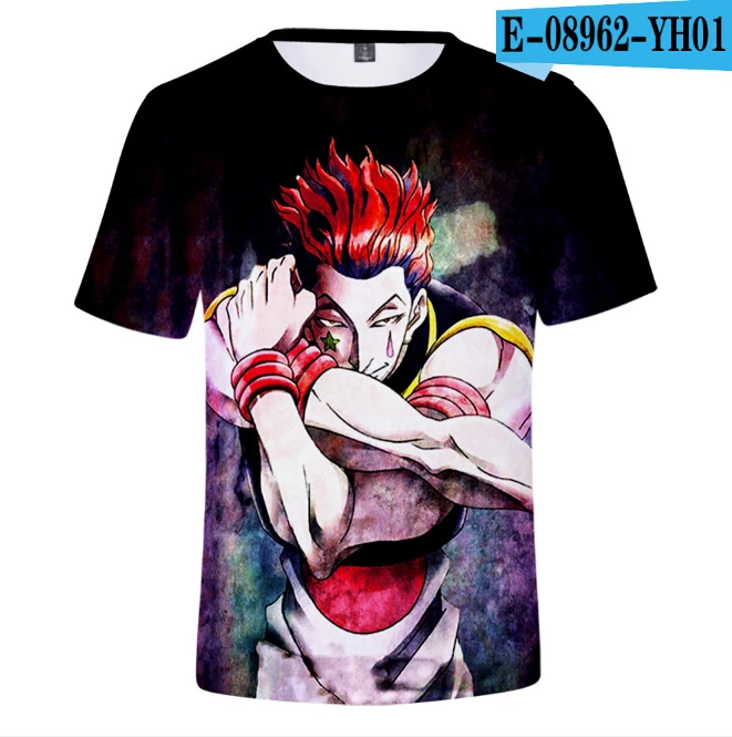 

Модная футболка Hisoka с 3D принтом для мужчин и женщин, подходящие футболки в стиле хип-хоп, Повседневная летняя комиксная футболка Hisoka с корот...