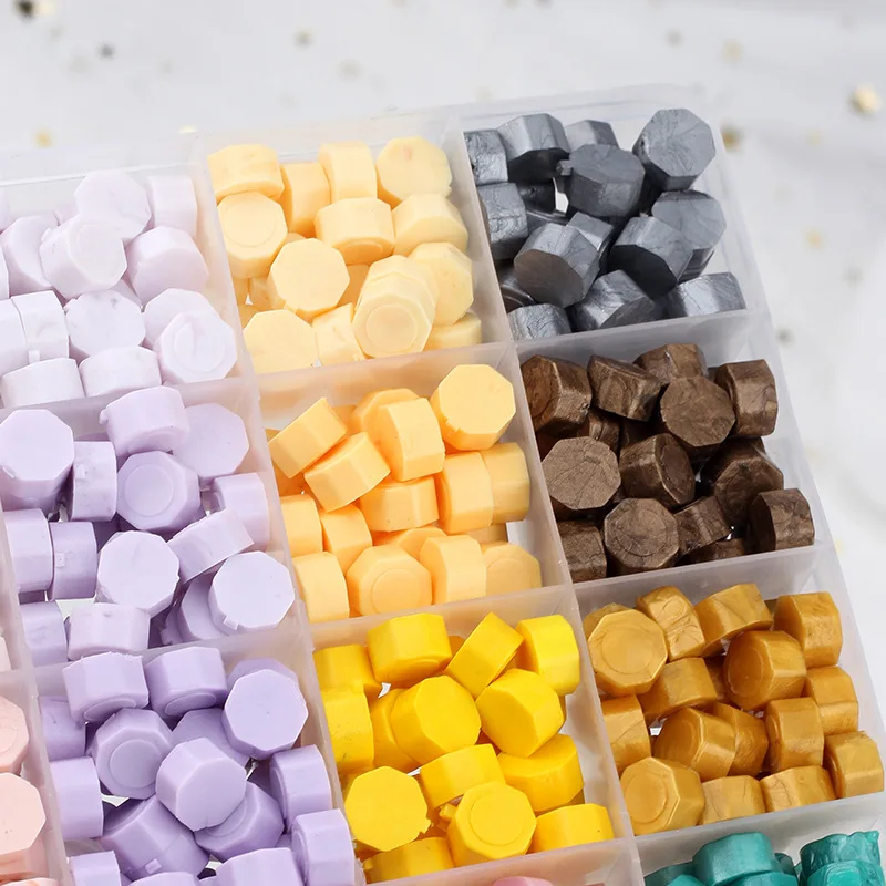 1 коробка 200/450 шт. винтажная самодельная восьмиугольная сургучная бумага для