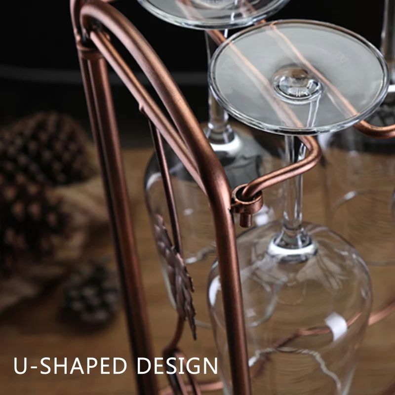 

2020 Disassembled Multi-Function Wine Rack European Wrought Iron Wine Rack Detachable Folding Storage Design Red Wine Cup Rack