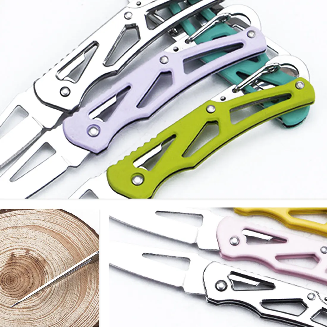 

Stainless Steel Pocket Knife Foldable Mini Portable Folding Knife Fruit Knife Practical Camping Outdoor Survival Tool defensive