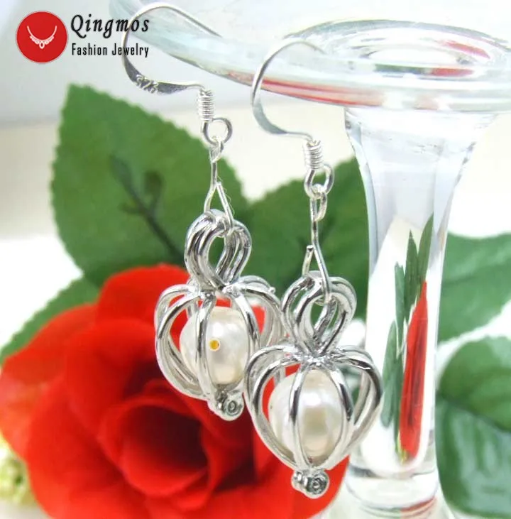 Серьги-подвески женские круглые 6-7 мм 10 серьги с белыми жемчужинами крючков |