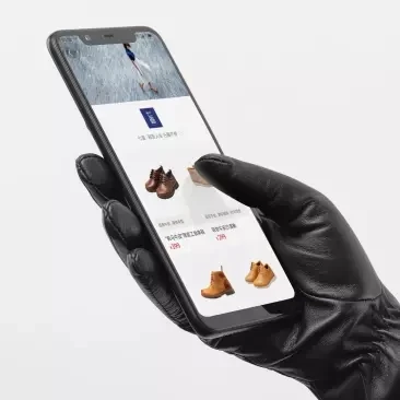 Перчатки для сенсорного экрана Xiaomi из овчины, женские шерстяные теплые кожаные перчатки, мягкие и нежные перчатки для вождения с сенсорным экраном и пятью пальцами