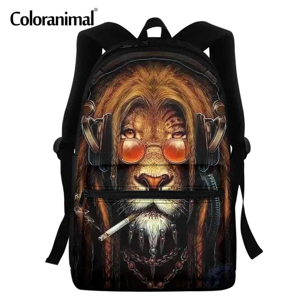 Набор школьных сумок для детей милый детский рюкзак с принтом льва и цветными