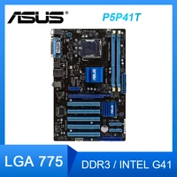 asus p5p41t desktop motherboard lga 775 ddr3 8gb intel g41 for core 2 extreme cpus sata 2 1%c3%97pci e x16 usb2 0 atx placa m%c3%a3e