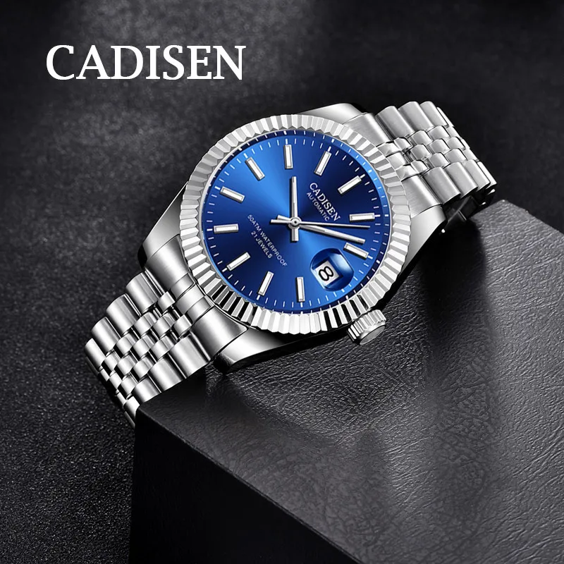 Мужские механические часы от ведущего бренда CADISEN Роскошные автоматические