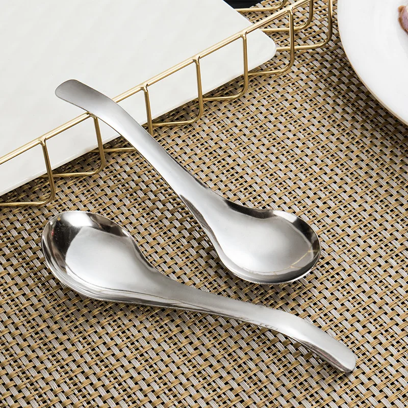 Суповая ложка из нержавеющей стали столовая с длинной ручкой ресторанный