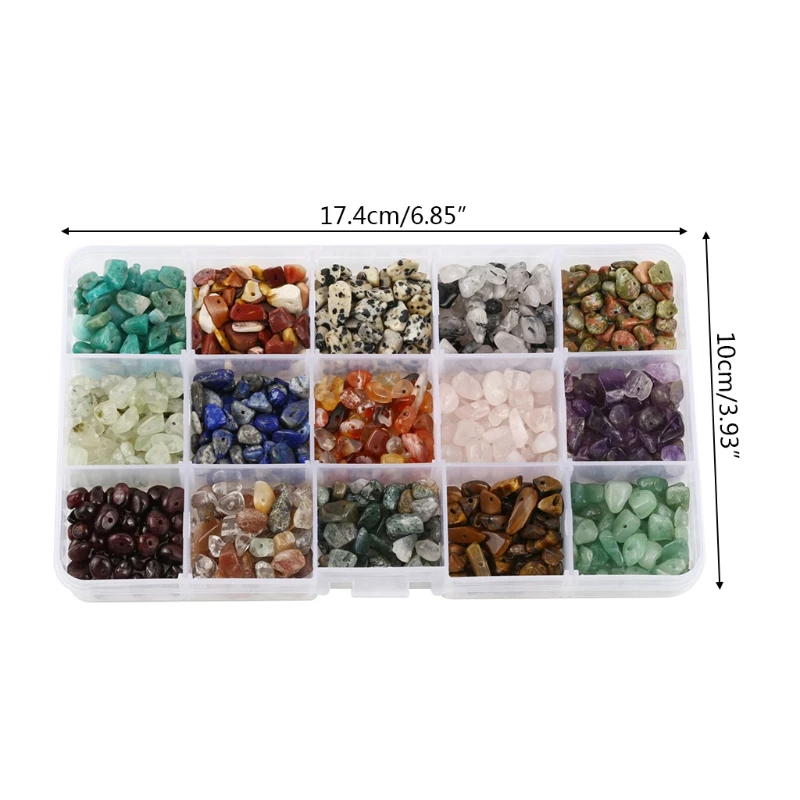 

1 Set Natural Irregular Gemstones Beads Kit with Jump Rings Ear Hooks Scissors Lobster Clasps for DIY Jewelry Making