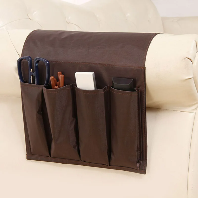

New Multi-Pocket Sofa Armrest Organizer Cup Holder Tray Home Eco Foldable Remote Control Hanging Bag Magazine Phone Storage Bag