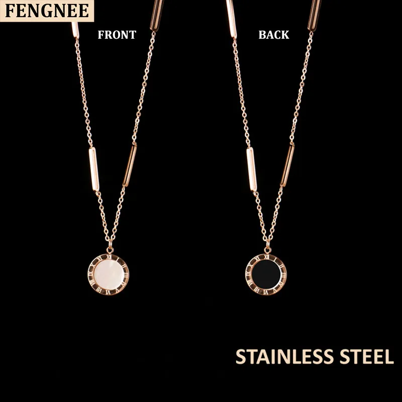 Модные роскошные золотые римскими цифрами длинное ожерелье кулон для женщин и