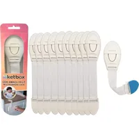 Ketbox Child Baby Drawer Cabinet White Goods Security Safety Lock-Multi-Purpose Lock 10 Pcs