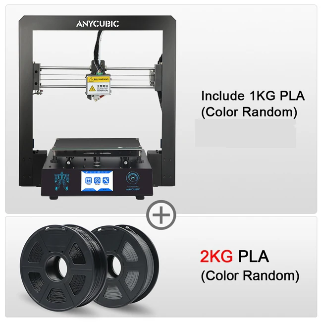 Mega03 Add 2kgPLA ANYCUBIC I3 Мега 3d принтер impressora 3d полностью металлическая рамка TFT сенсорный цветной экран 3d принтер размера плюс 210x210x205 мм Набор для творчества - Цвет: Mega03 Add 2kgPLA