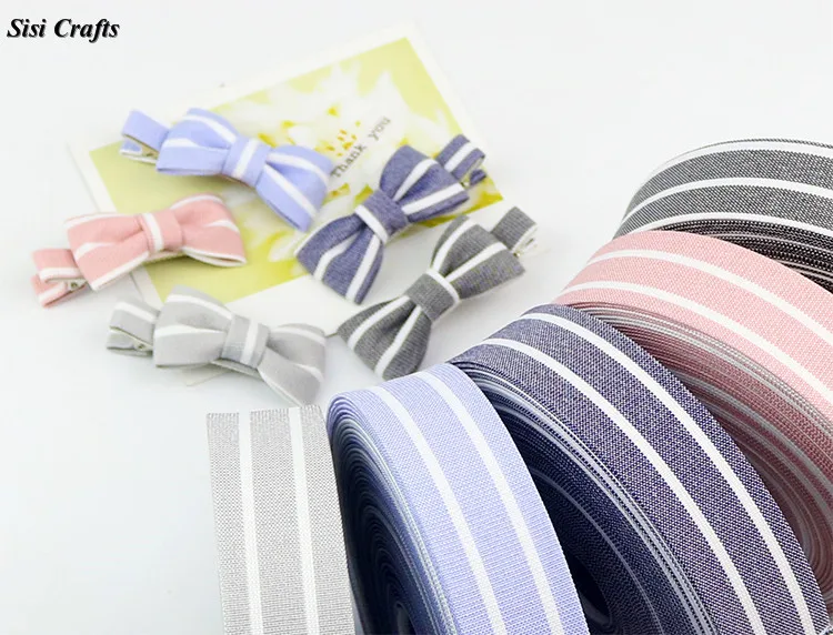 Хлопковая лента для рукоделия Сиси качественная полосатая корсажная 10 25 40 мм