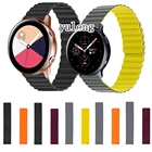 Ремешок силиконовый для наручных часов, Магнитная Петля для Samsung Galaxy Watch ActiveActive 2 40 мм 44 мм Gear sport S4, 20 мм 22 мм