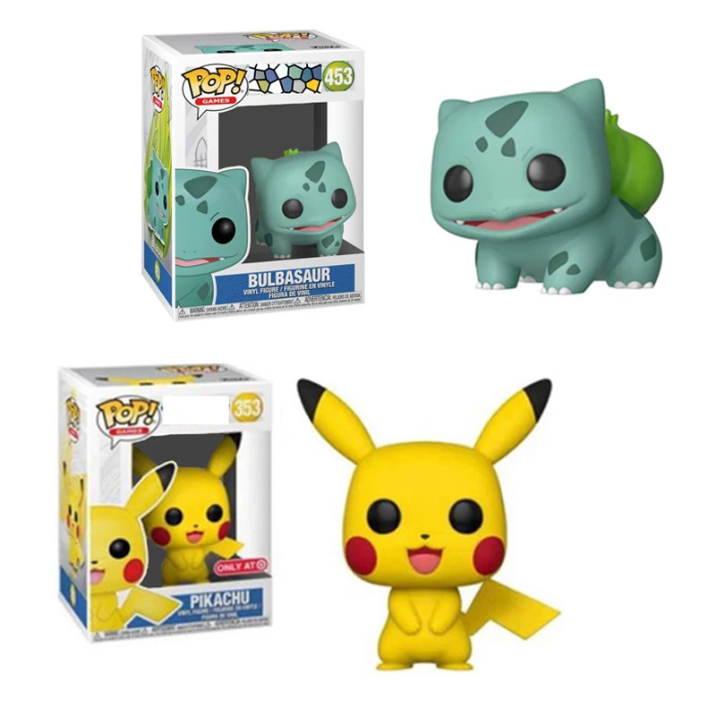 FUNKO POP! Аниме мультфильм Бульбазавр Пикачу чармандер виниловые фигурки brinquedos Коллекция Модель игрушки для детей подарок