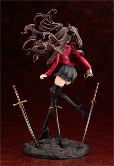 25 см Fate saber stay Night с 3 лезвиями Tohsaka Rin в красном платье девушка фигурку