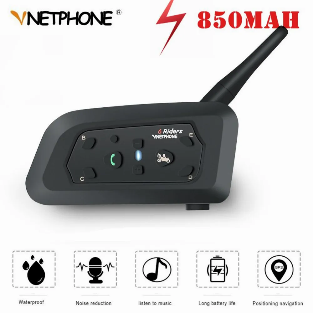 Профессиональный мотоциклетный Интерком 1200 м беспроводной шлем Bluetooth гарнитура домофоны для 6 гонщиков Intercomunicador BT переговорные MP3 gps