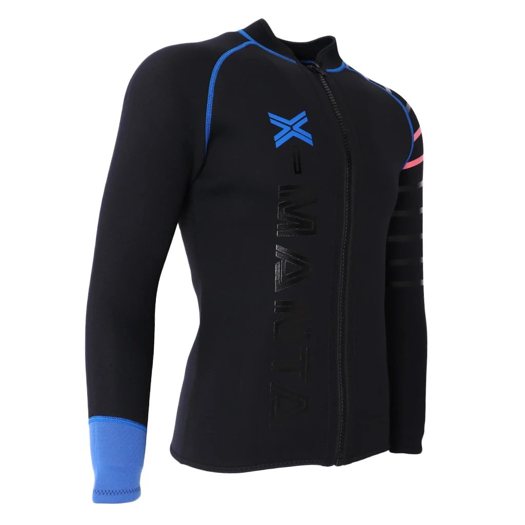 XL Black Мужские 3 мм неопрен Дайвинг Купальник гидрокостюм куртка для подводного плавания сёрфинга подводное плавание и водные виды спорта мужские Гидрокостюмы куртка - Цвет: XL Black