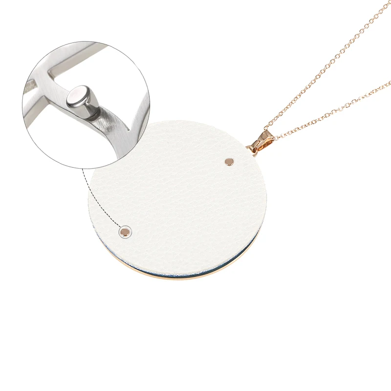 Цепочка Женская со сменным кожаным кулоном цвета розового золота | Украшения и