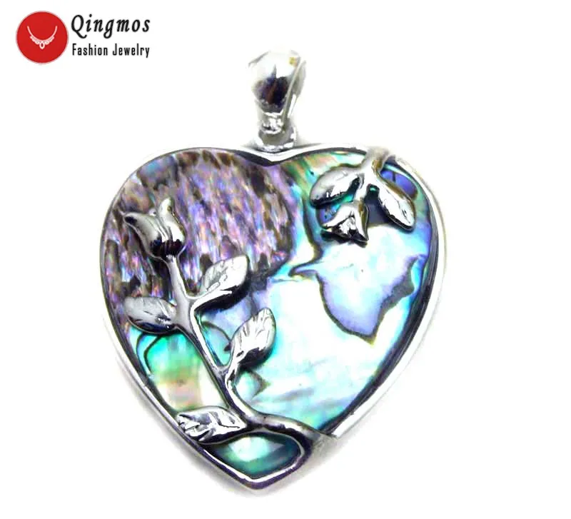 Трендовое ожерелье Qingmos 25*50 мм с овальным кулоном для женщин синей натуральной