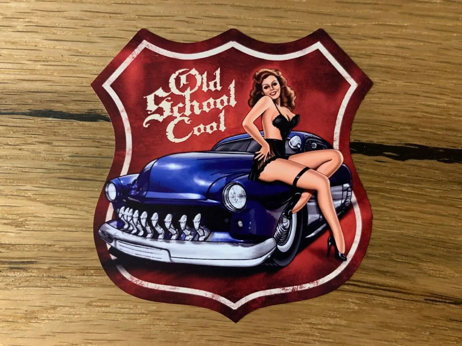 OLDSCHOOL COOL Aufkleber Sticker Retro Vintage Oldtimer Auto V8 USA Hotrod MG064