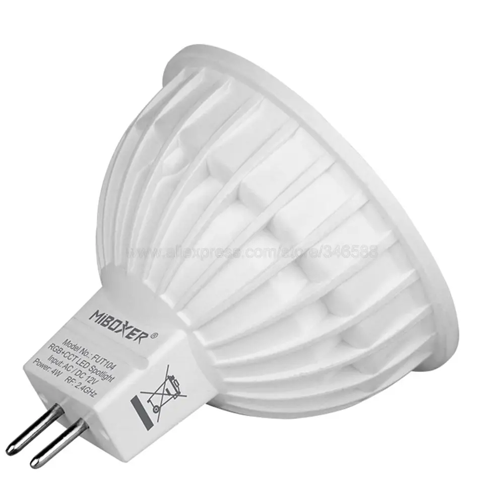 Miboxer FUT104 4 Вт RGB + CCT умный WiFi светодиодный светильник MR16 AC/DC12V 2 4G 4Zone дистанционное