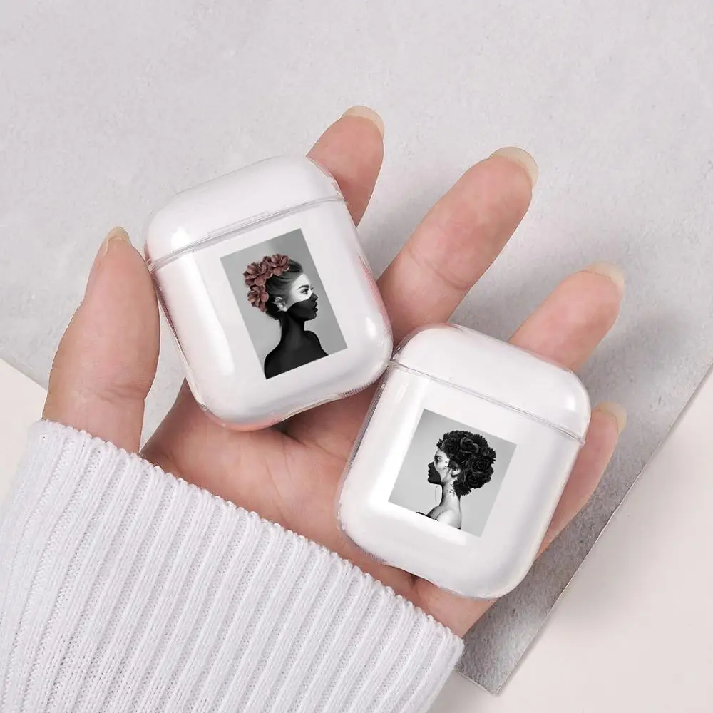 Мягкий милый Чехол Air Pods для Apple Airpods Роскошный чехол Lovelorn Girl прозрачный