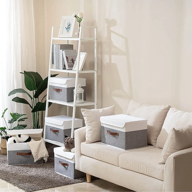 Большой складной ящик для хранения с крышкой полка одежды корзина контейнер