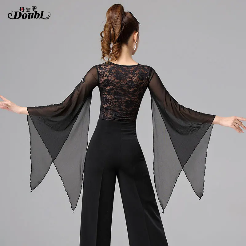 Топ женский для латиноамериканских танцев с длинным рукавом|Бальные танцы| |