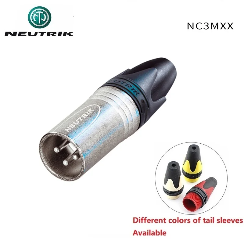 

NEUTRIK NC3MXX 3 pole male cannon XLR cable connector with Nickel housing silver contacts