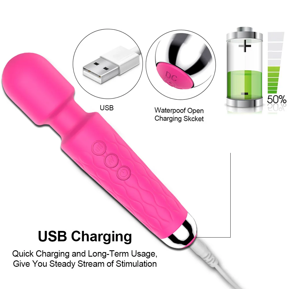 Волшебная палочка Мощность вибратор фаллоимитатор AV G spot Стимулятор клитора Секс