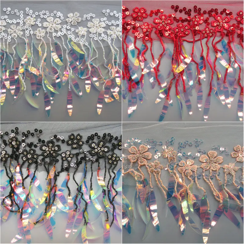 Сетчатые блестки 1/2 м бахрома кружевная отделка лента сделай сам товары для шитья