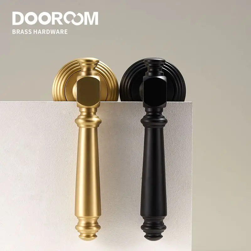 Dooroom латунный дверной замок набор современный черный Interiror спальня ванная