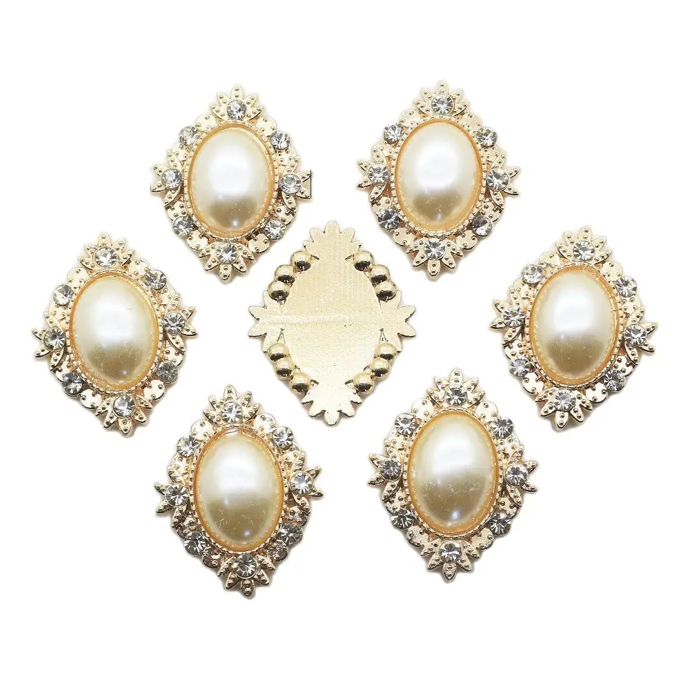 Sell Well/10pcs32*26 мм жемчужные пуговицы со стразами сделай сам украшение для свадебной