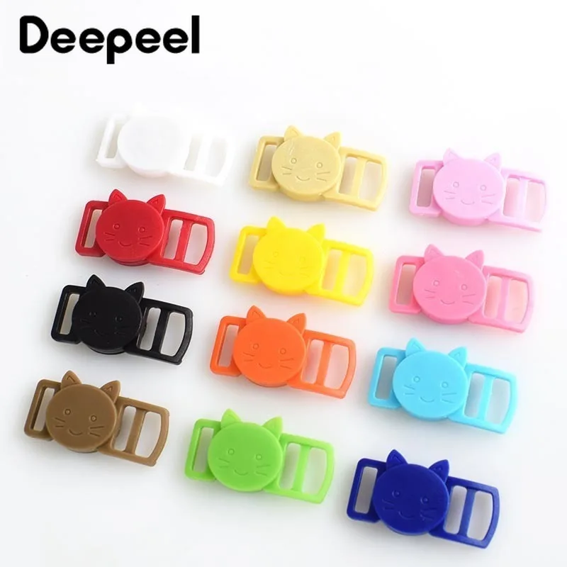 

50/100/200 шт. Deepeel 10 мм Пластик защелкивающиеся кота Сафти Рюкзак лямки для кошачий ошейник Паракорд DIY аксессуары для сумок