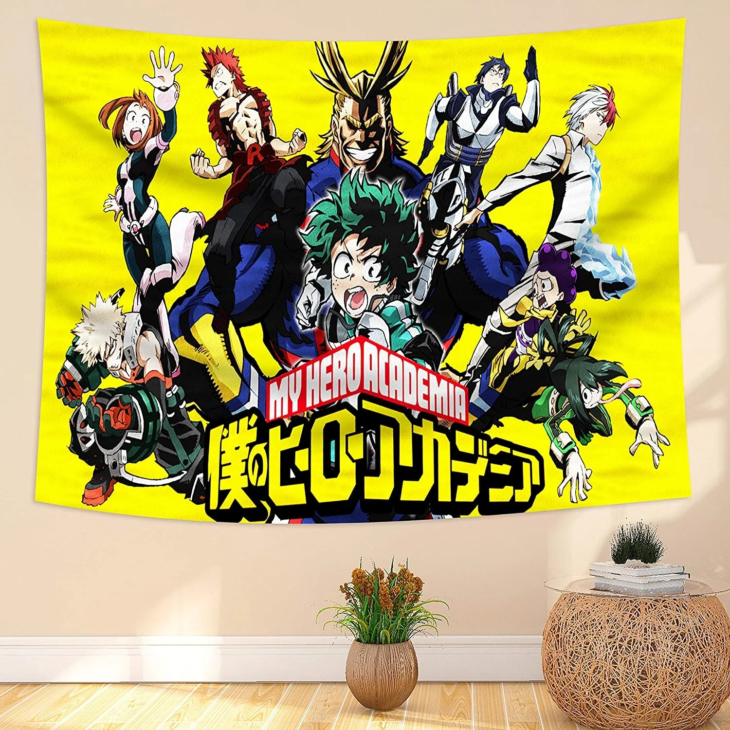 

NEW My Hero Academia Tapestry Wall Hanging Anime Tapestry Backdrop for Birthday Party Decoration Anime Gifts Bedroom 95X75CM