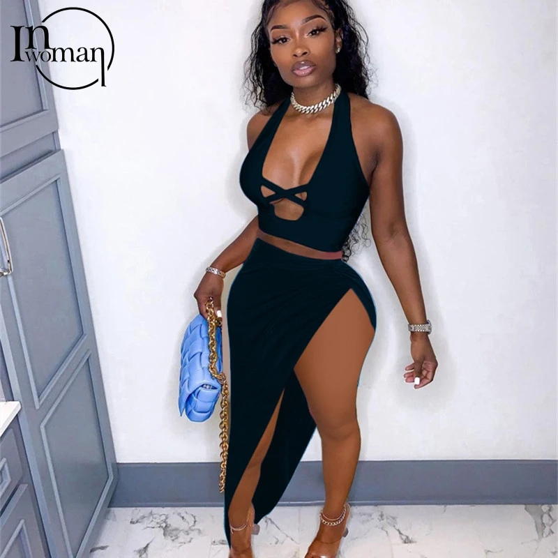 

Inwoman сексуальное летнее открытое пляжное платье макси для женщин без рукавов свободное платье с короткими рукавами, накидка, для ночного кл...