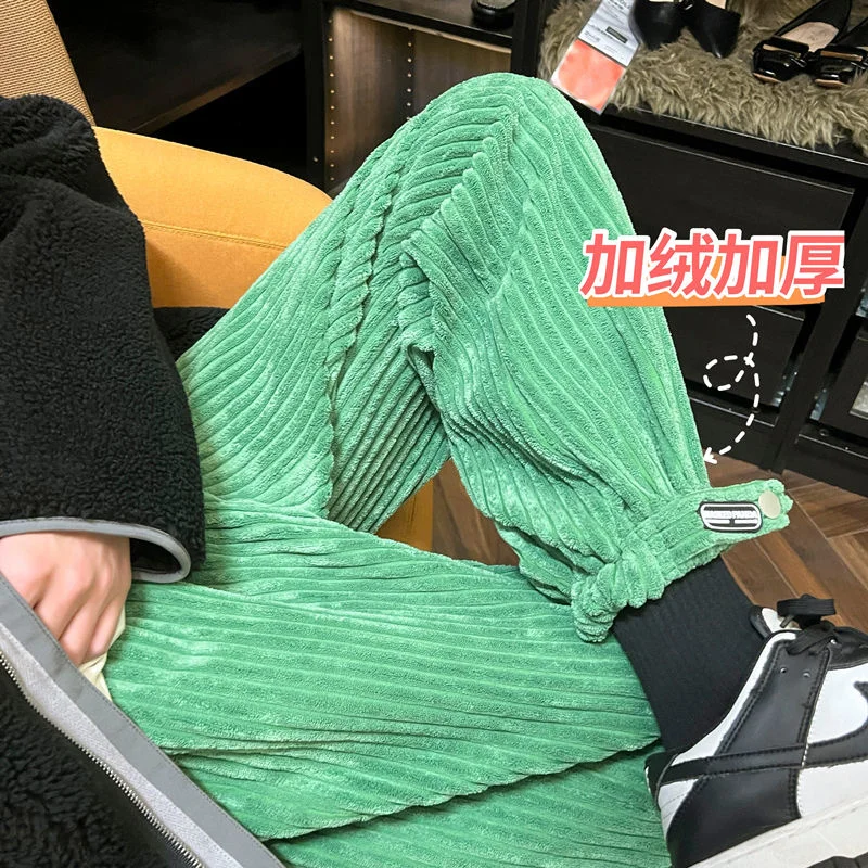 Мужские повседневные вельветовые брюки на липучке Privathinker утолщенные свободные