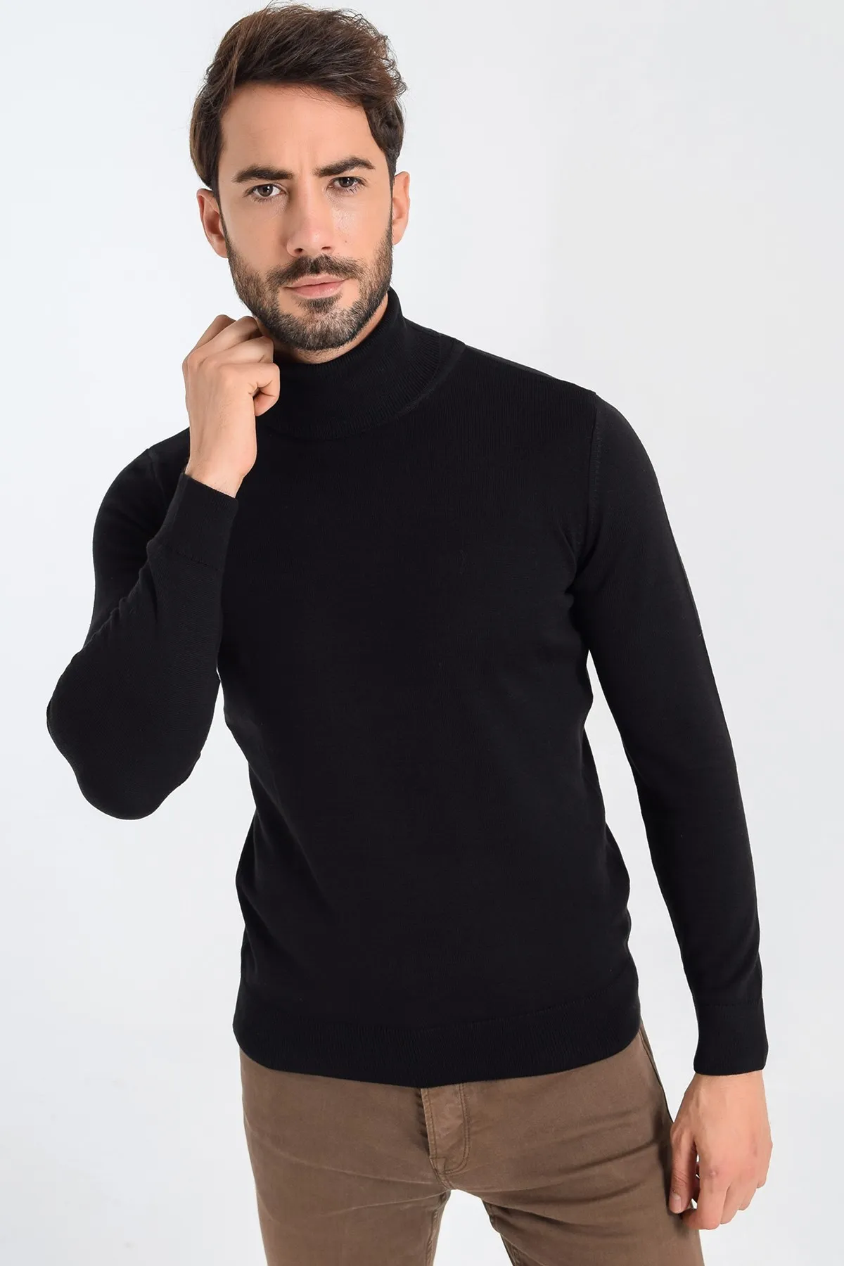 Heyss новый осенне зимний мужской свитер однотонный Повседневный с высоким