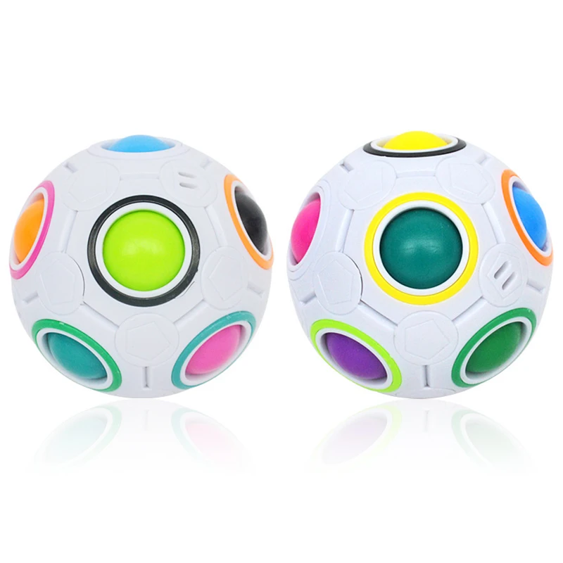 Explosion Magic Ball Rainbow Shaped Decompression Toy Creative Football Cube Children Gift Anti Stress | Игрушки и хобби
