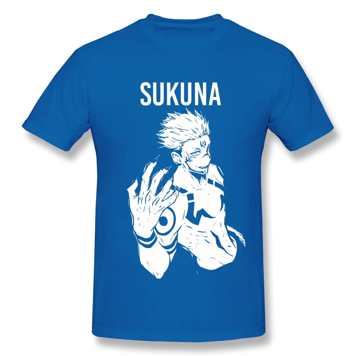 

Sukuna Print Cotton T-Shirt jujutsu kaisen For Men Fashion Streetwear