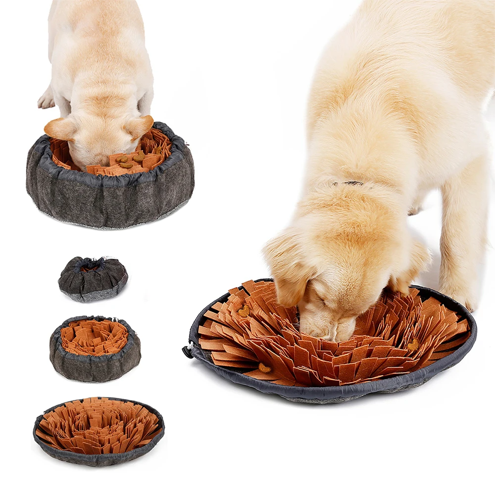 

Pet Dog Sniffing Mat Find Food Training Blanket Dog Nosework Puzzle Blanket Anti-Choking Pet Bowl Play Toy For Relieve Stress