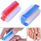 1 шт., двусторонняя пластиковая щетка для маникюра, для очистки промывки