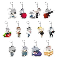 wholesale 20pcs anime death note acrylic keychain yagami light misamisa figure pendant key chain car keyring jewelry