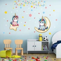 unicorn wall stickers for kids rooms bedroom living room decorative children wall decals diy wallpaper murals home decor