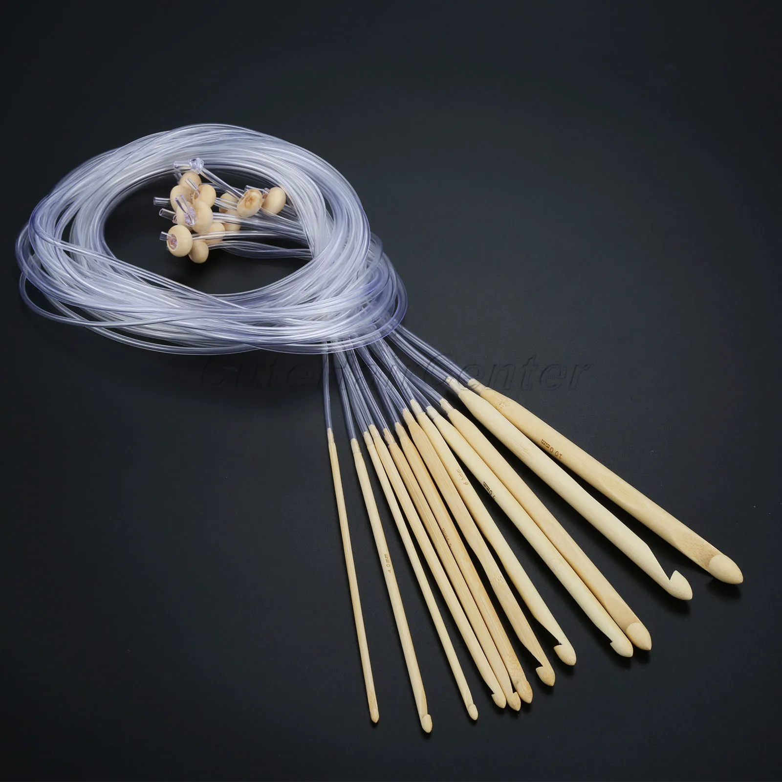 12 шт./компл. афганский Тунис крючок для вязания выбеленный бамбук Ручное шитье